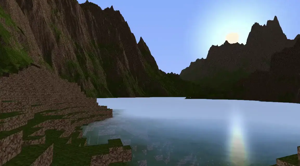 Terrain sculpté vu dans la fenêtre 3D